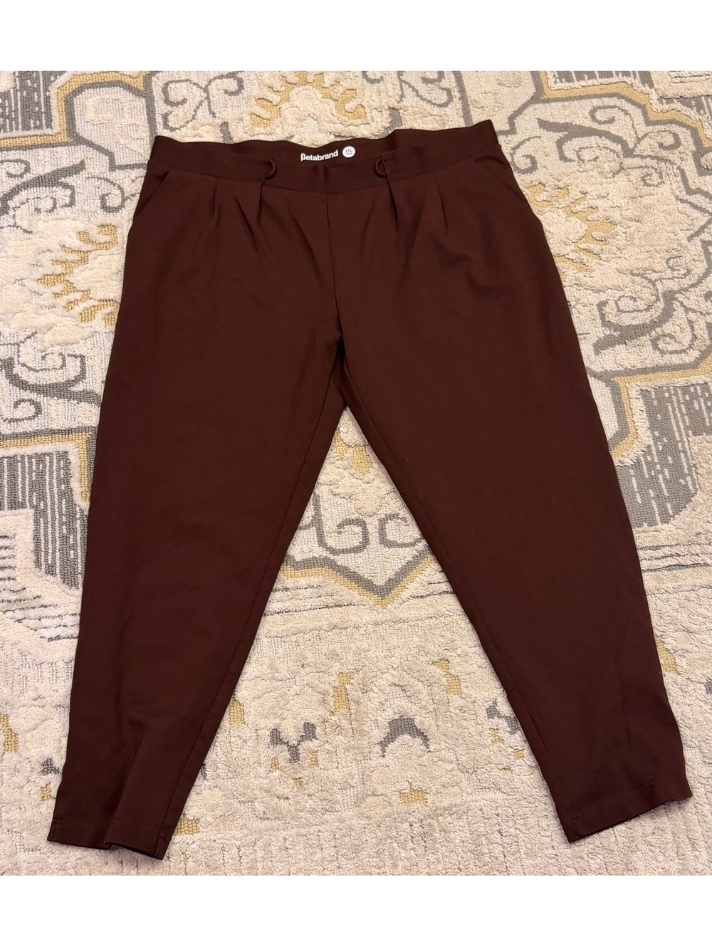 Betabrand Women’s Brown Dress Pant Yoga Pants XXL Long